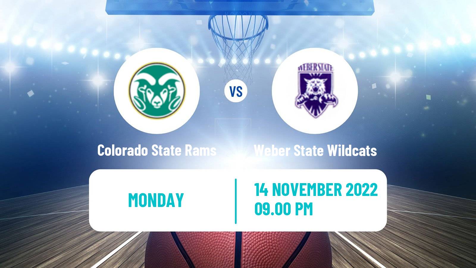 Basketball NCAA College Basketball Colorado State Rams - Weber State Wildcats