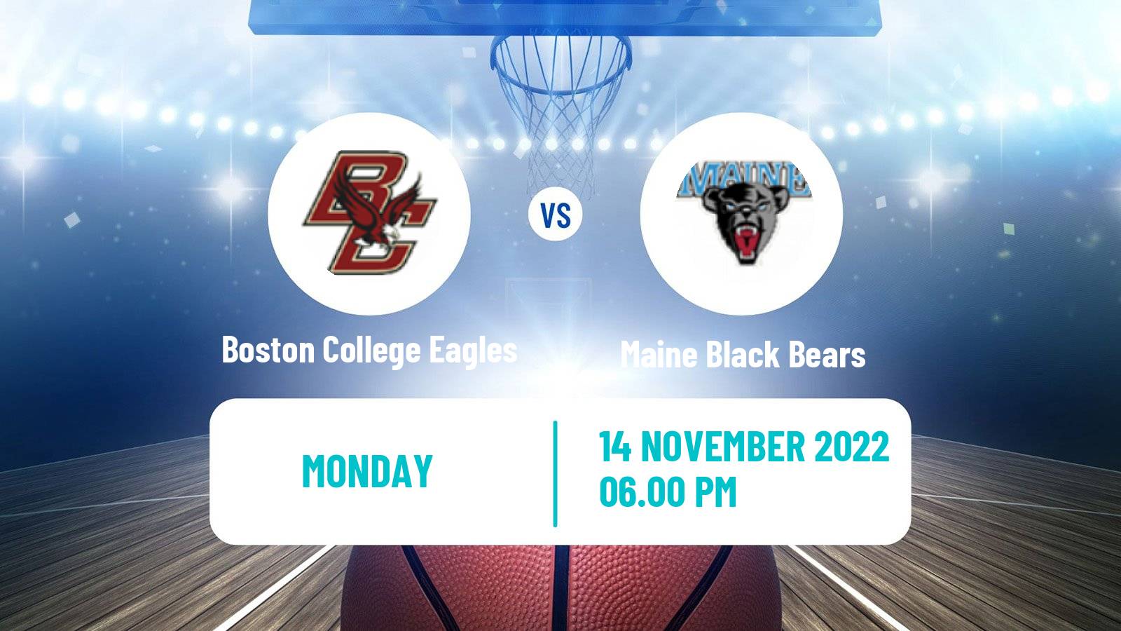 Basketball NCAA College Basketball Boston College Eagles - Maine Black Bears