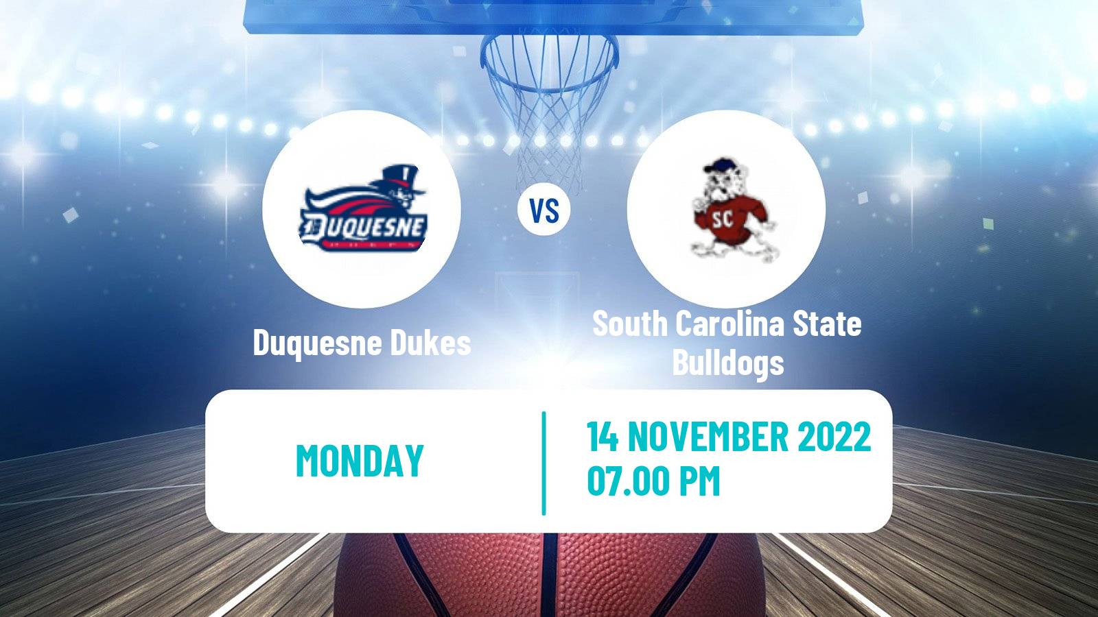 Basketball NCAA College Basketball Duquesne Dukes - South Carolina State Bulldogs