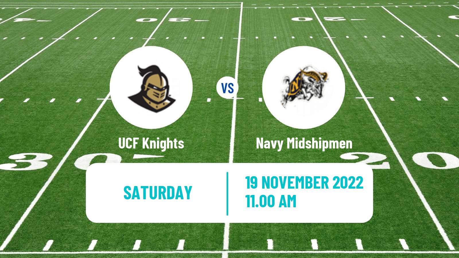 American football NCAA College Football UCF Knights - Navy Midshipmen