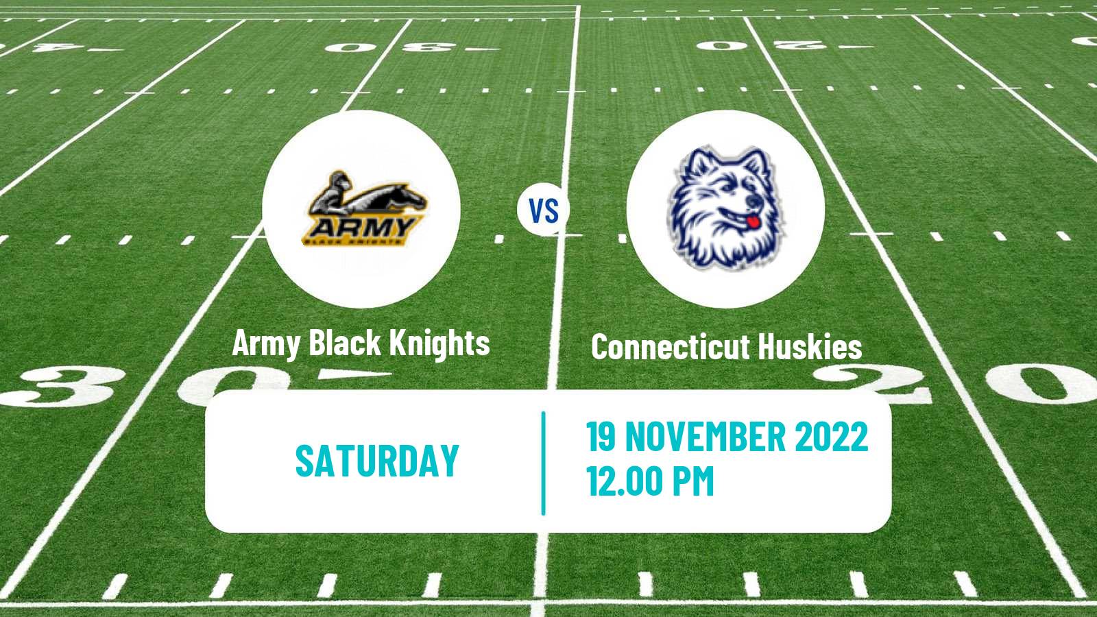 American football NCAA College Football Army Black Knights - Connecticut Huskies