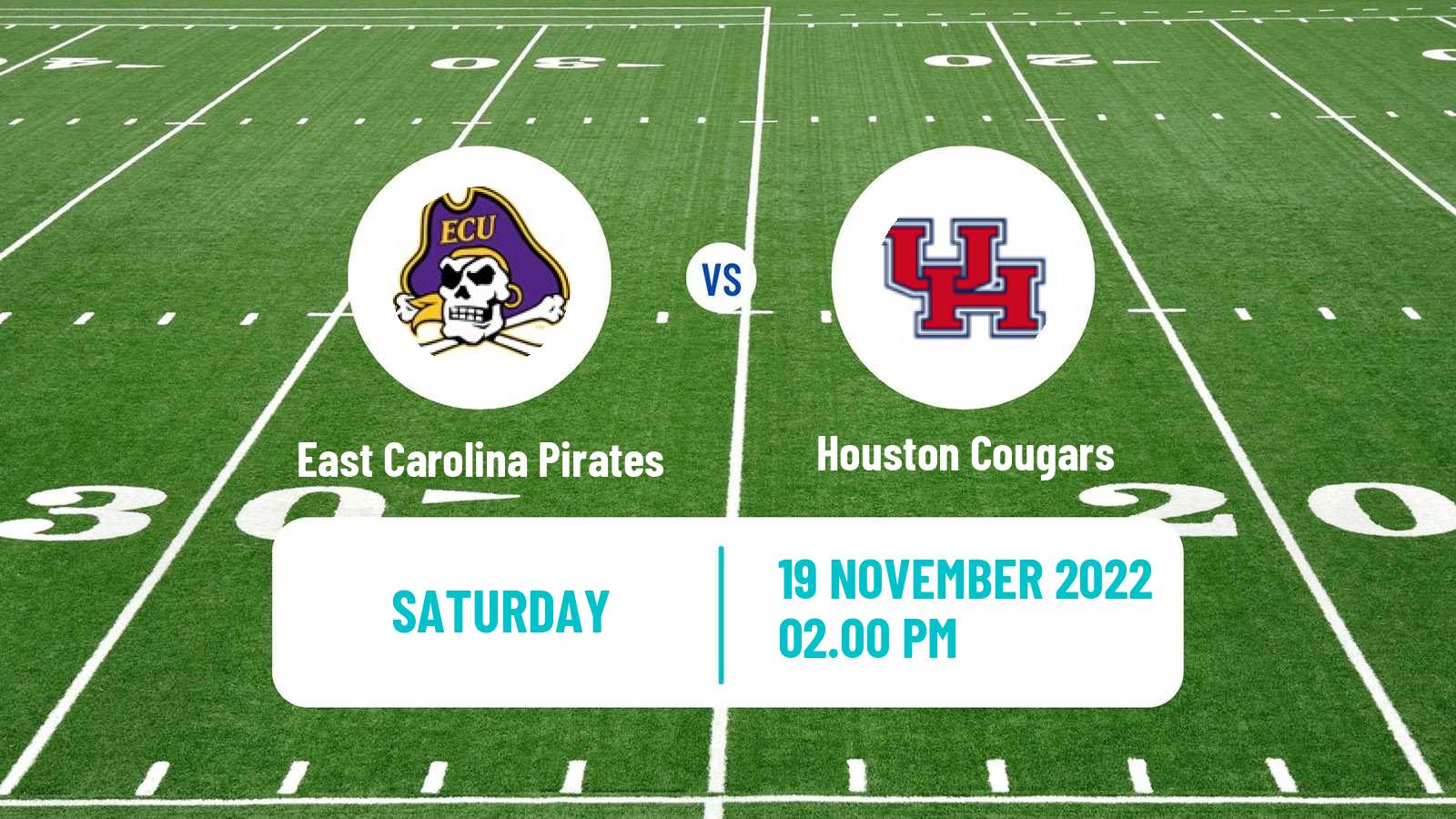 American football NCAA College Football East Carolina Pirates - Houston Cougars