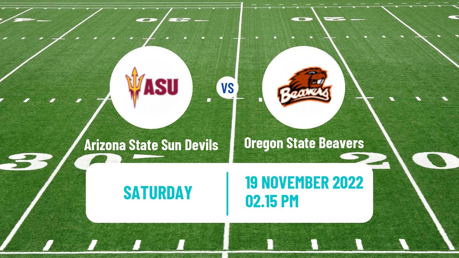 American football NCAA College Football Arizona State Sun Devils - Oregon State Beavers