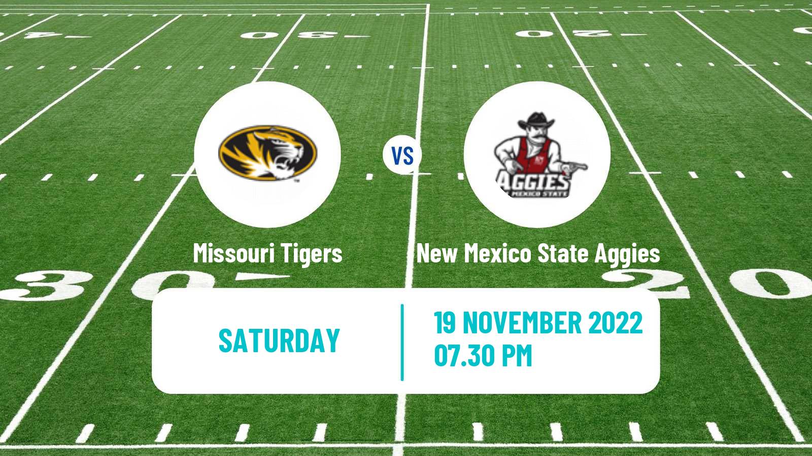 American football NCAA College Football Missouri Tigers - New Mexico State Aggies