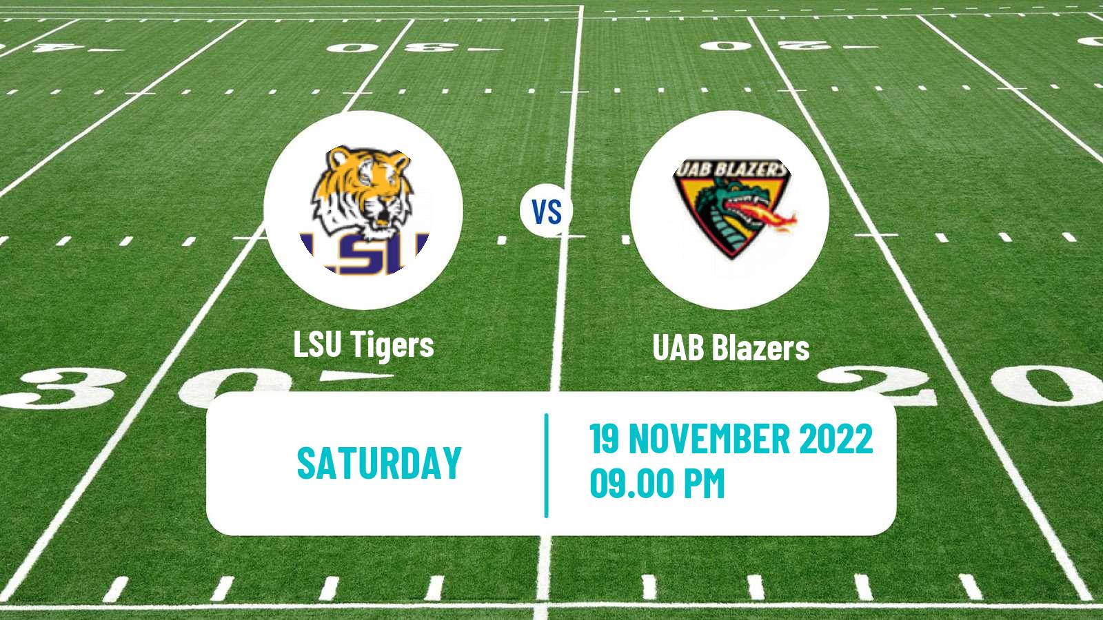 American football NCAA College Football LSU Tigers - UAB Blazers