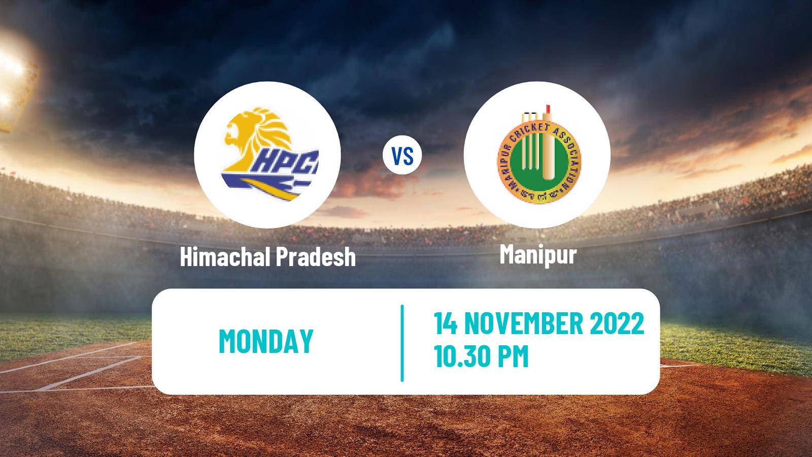 Cricket Vijay Hazare Trophy Himachal Pradesh - Manipur