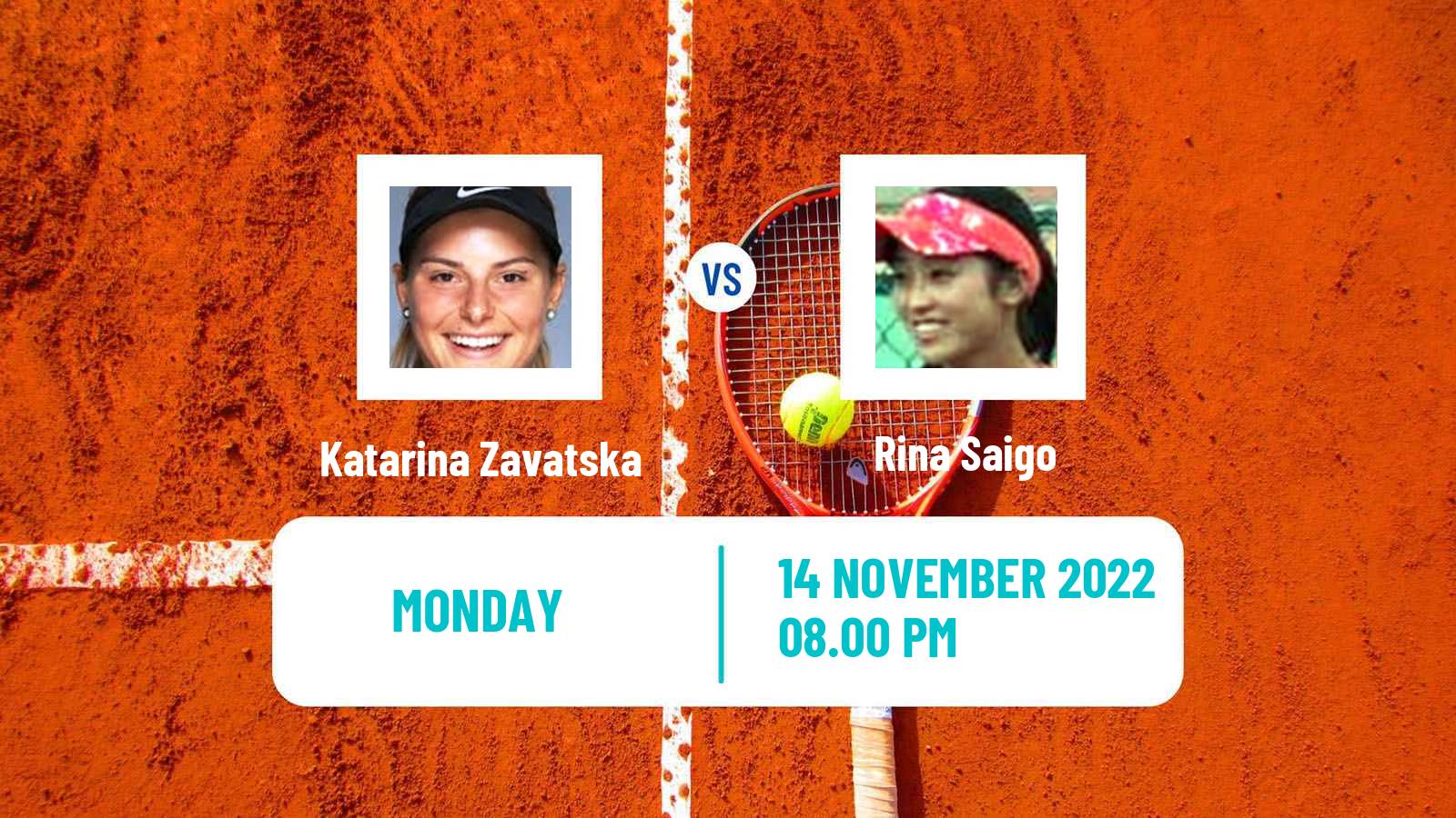 Tennis ITF Tournaments Katarina Zavatska - Rina Saigo
