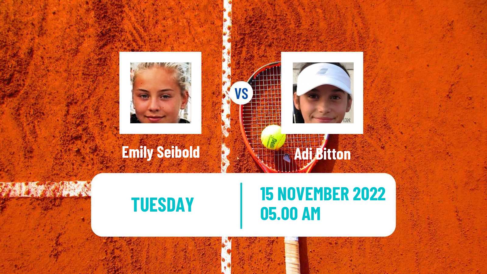 Tennis ITF Tournaments Emily Seibold - Adi Bitton
