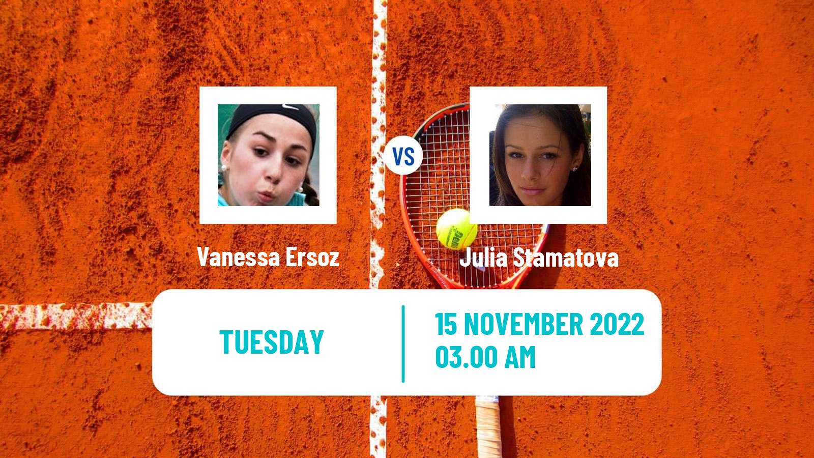 Tennis ITF Tournaments Vanessa Ersoz - Julia Stamatova