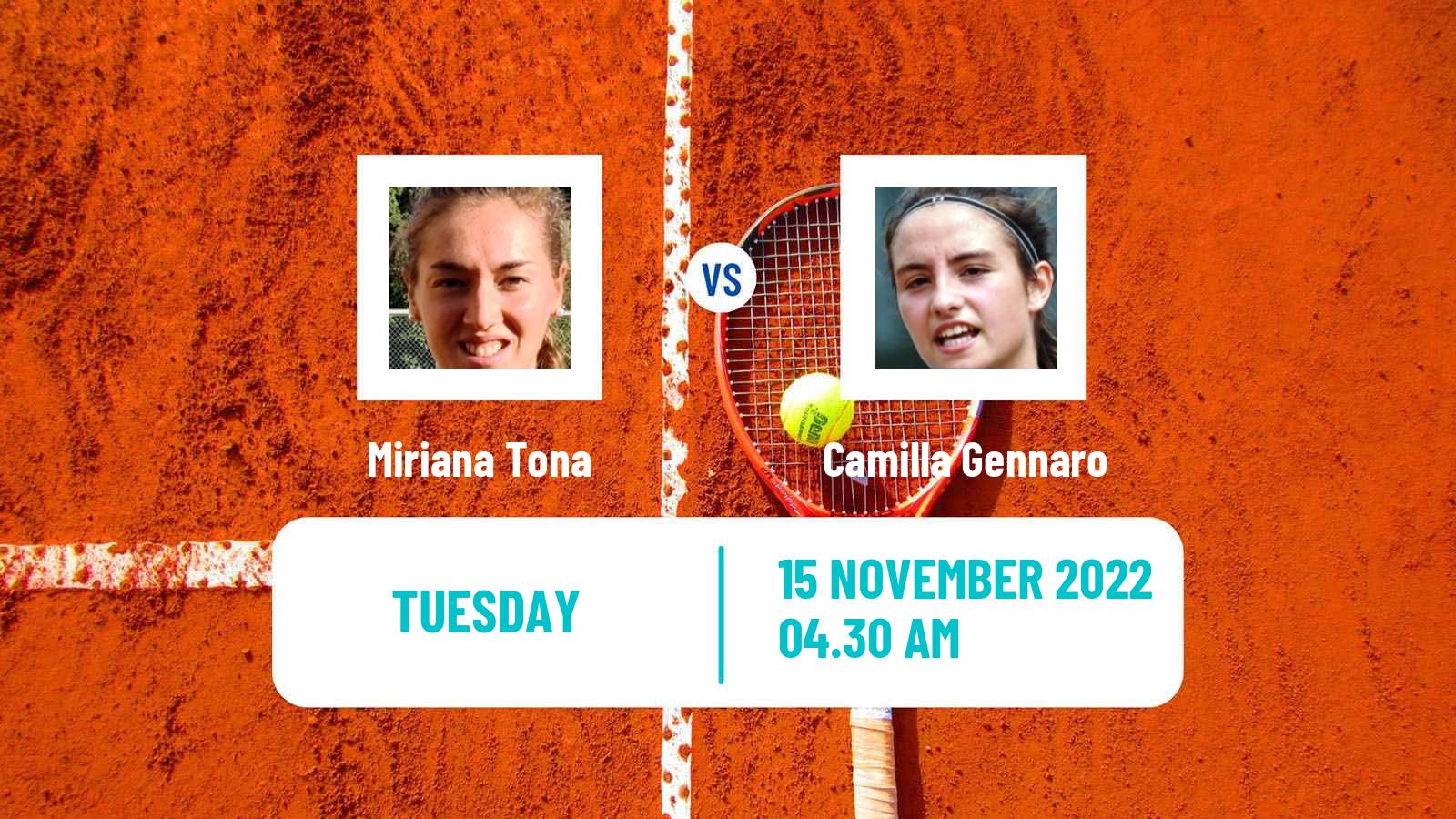 Tennis ITF Tournaments Miriana Tona - Camilla Gennaro