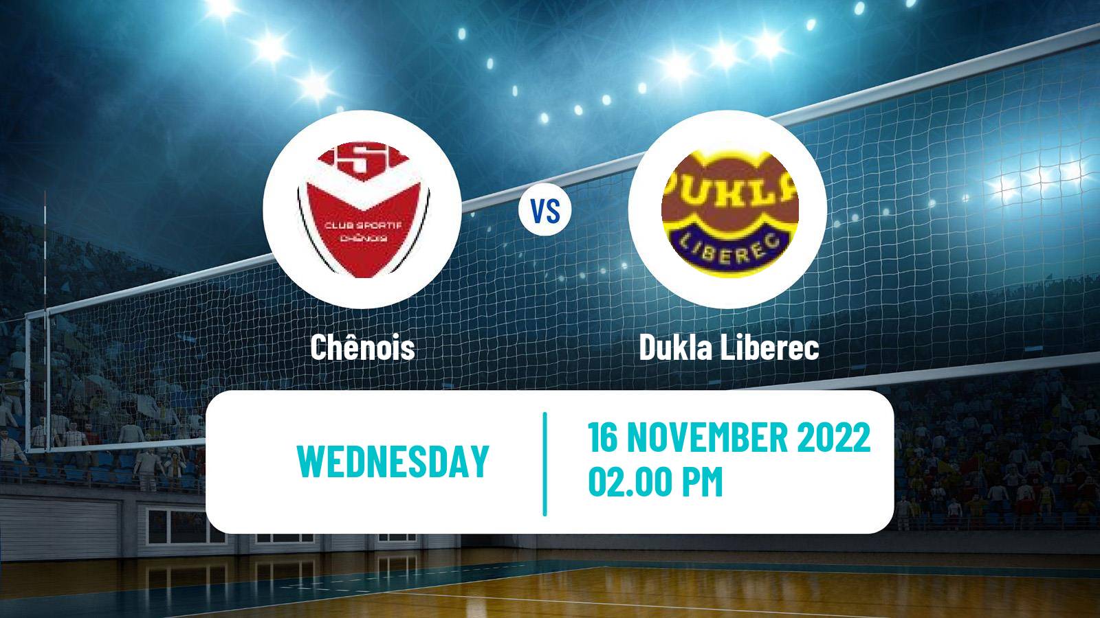 Volleyball CEV Cup Chênois - Dukla Liberec