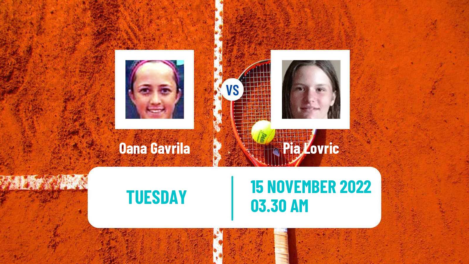 Tennis ITF Tournaments Oana Gavrila - Pia Lovric