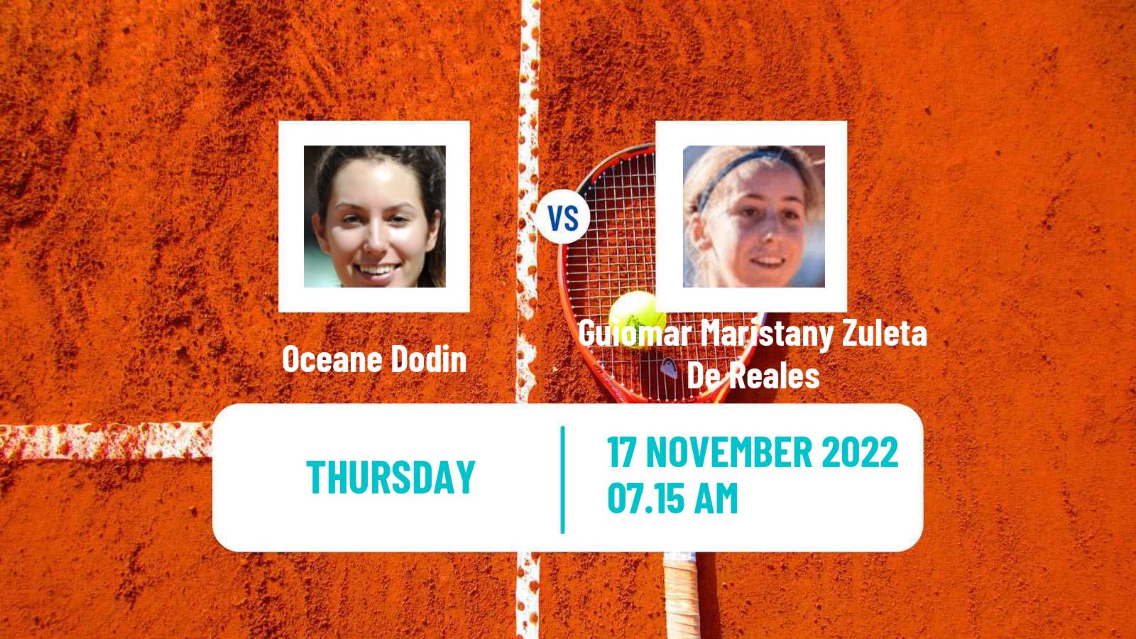 Tennis ITF Tournaments Oceane Dodin - Guiomar Maristany Zuleta De Reales