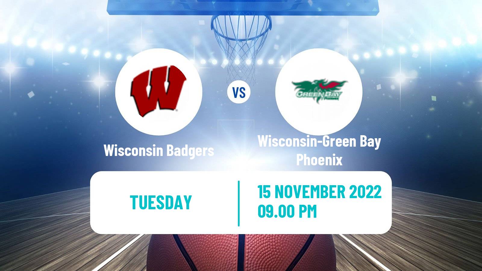 Basketball NCAA College Basketball Wisconsin Badgers - Wisconsin-Green Bay Phoenix