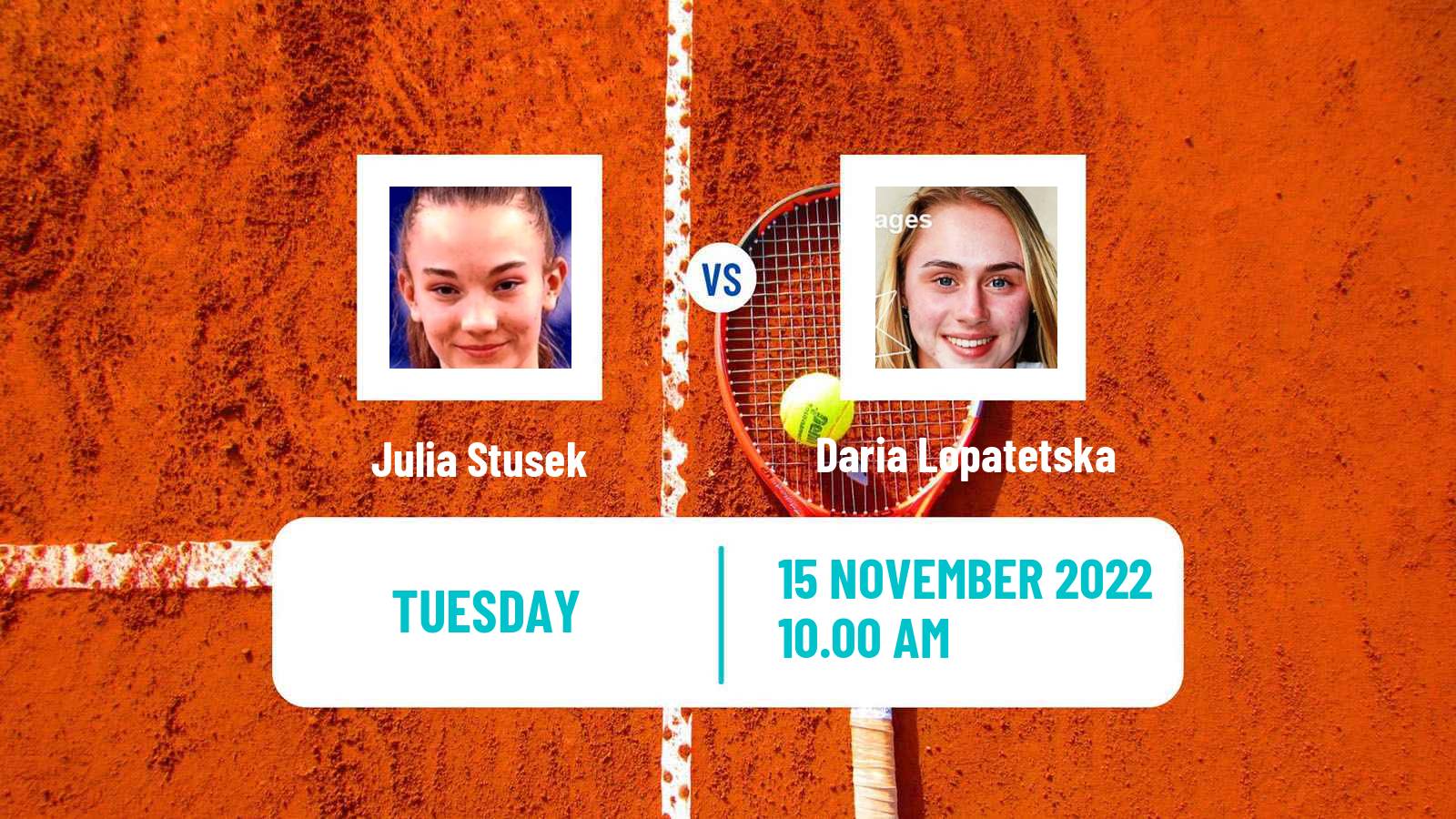 Tennis ITF Tournaments Julia Stusek - Daria Lopatetska