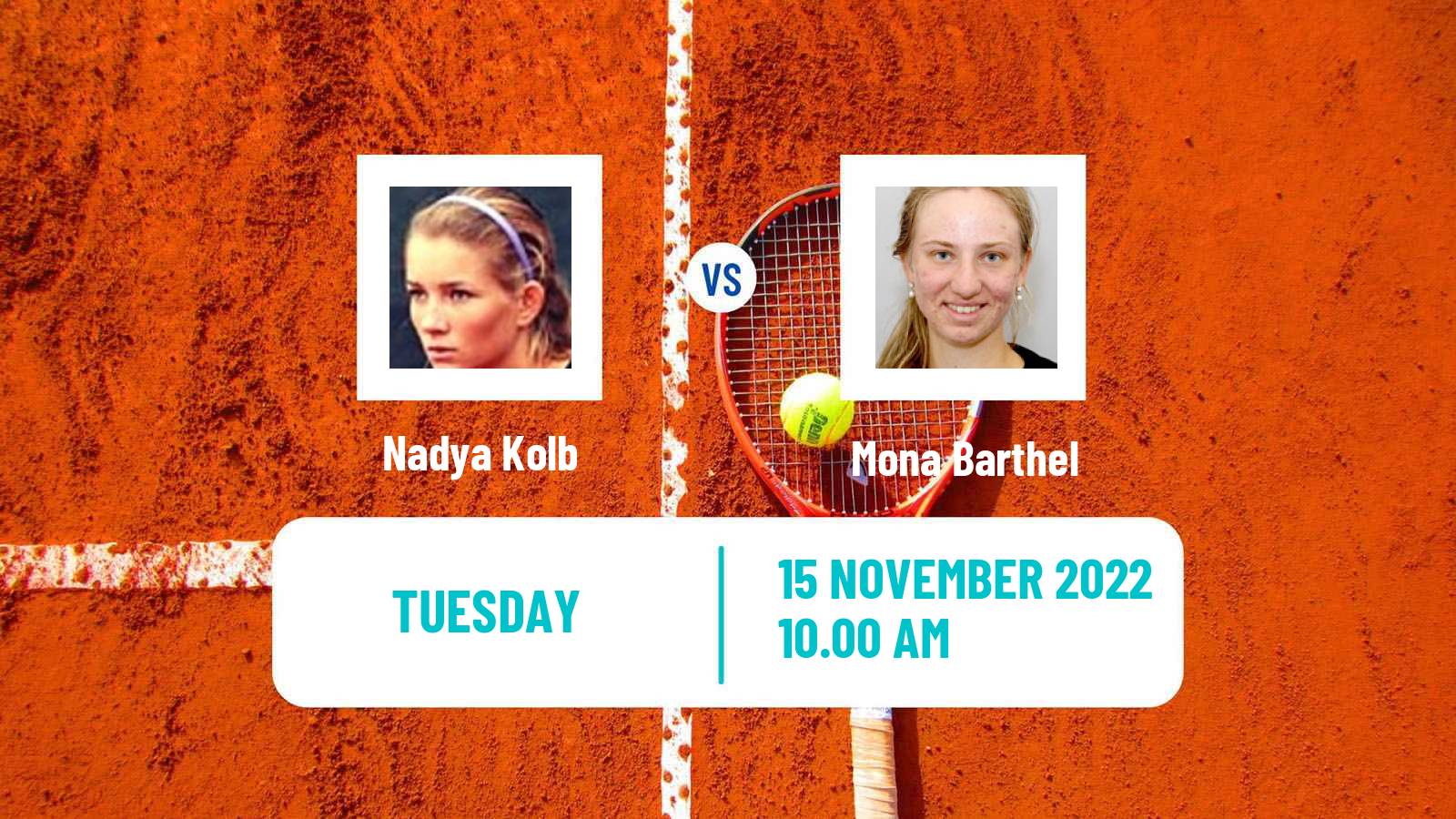 Tennis ITF Tournaments Nadya Kolb - Mona Barthel
