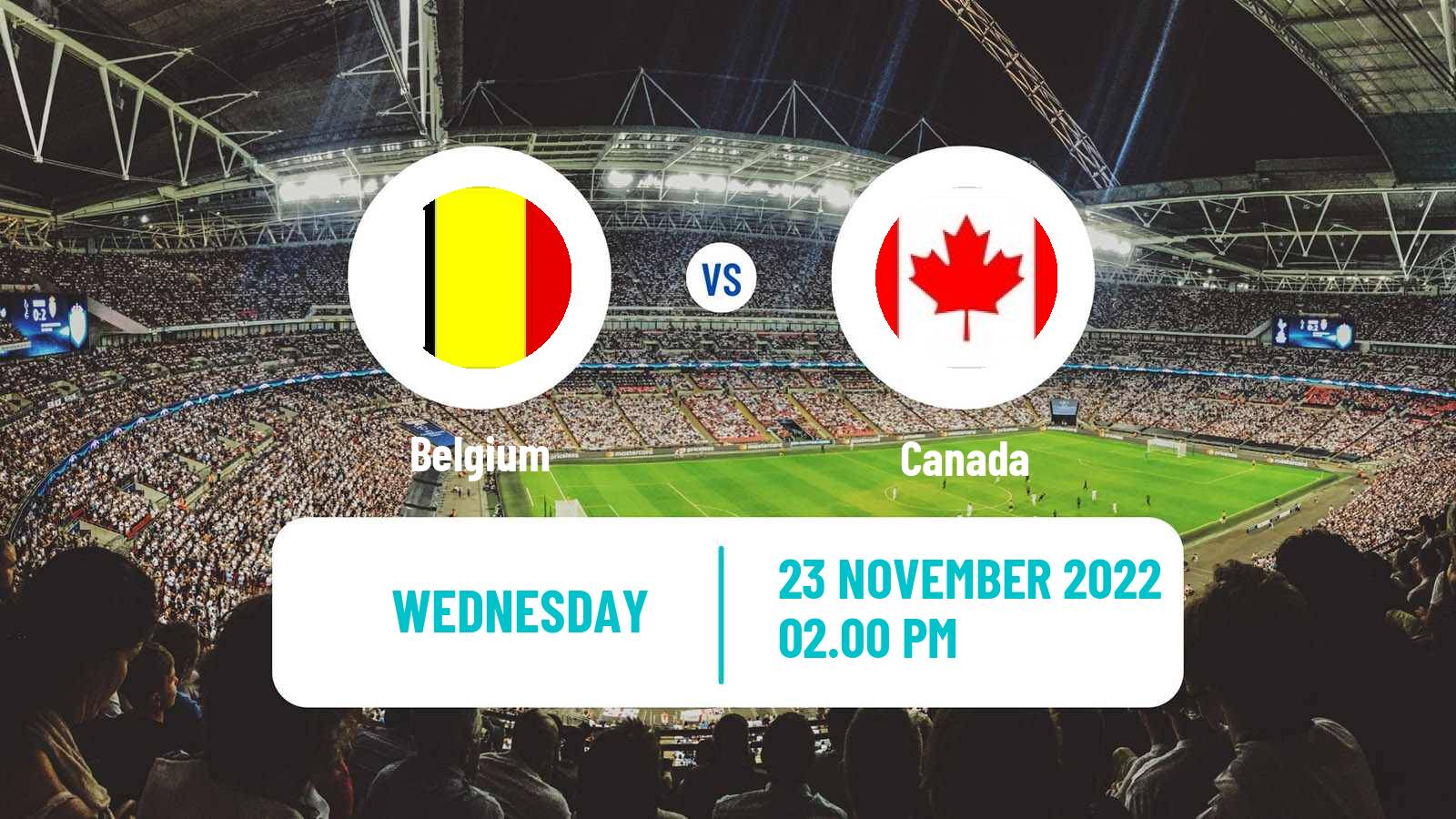 Soccer FIFA World Cup Belgium - Canada