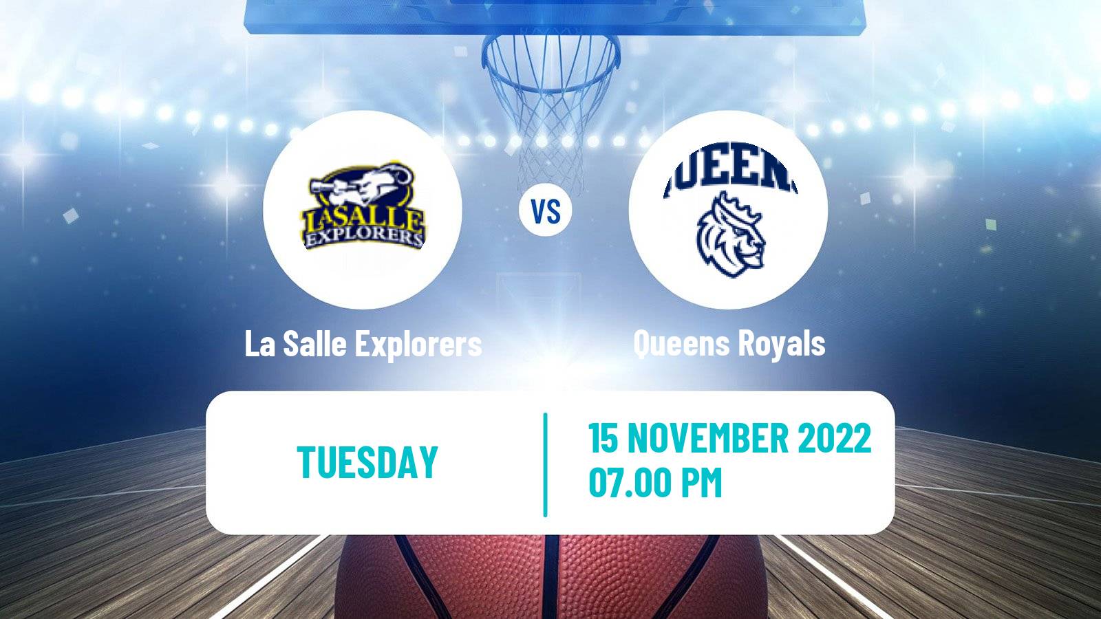 Basketball NCAA College Basketball La Salle Explorers - Queens Royals