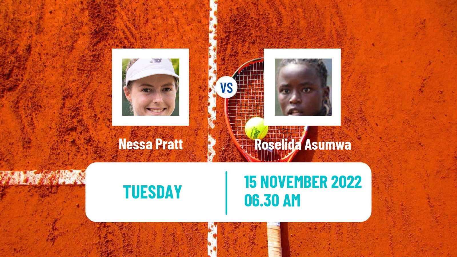 Tennis ITF Tournaments Nessa Pratt - Roselida Asumwa