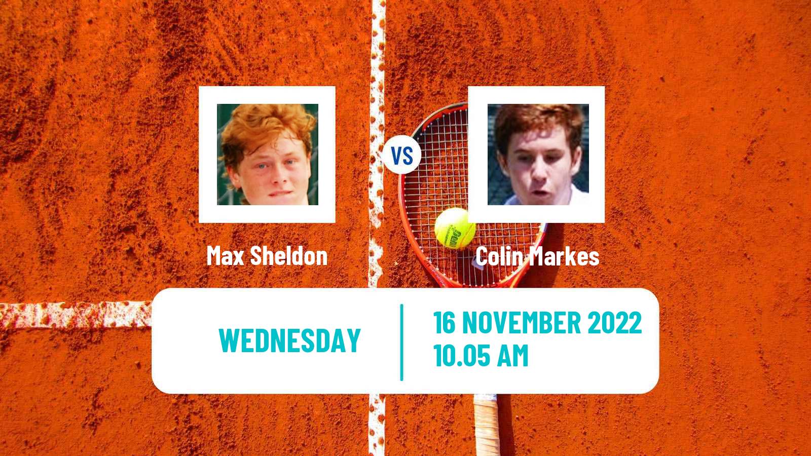 Tennis ITF Tournaments Max Sheldon - Colin Markes