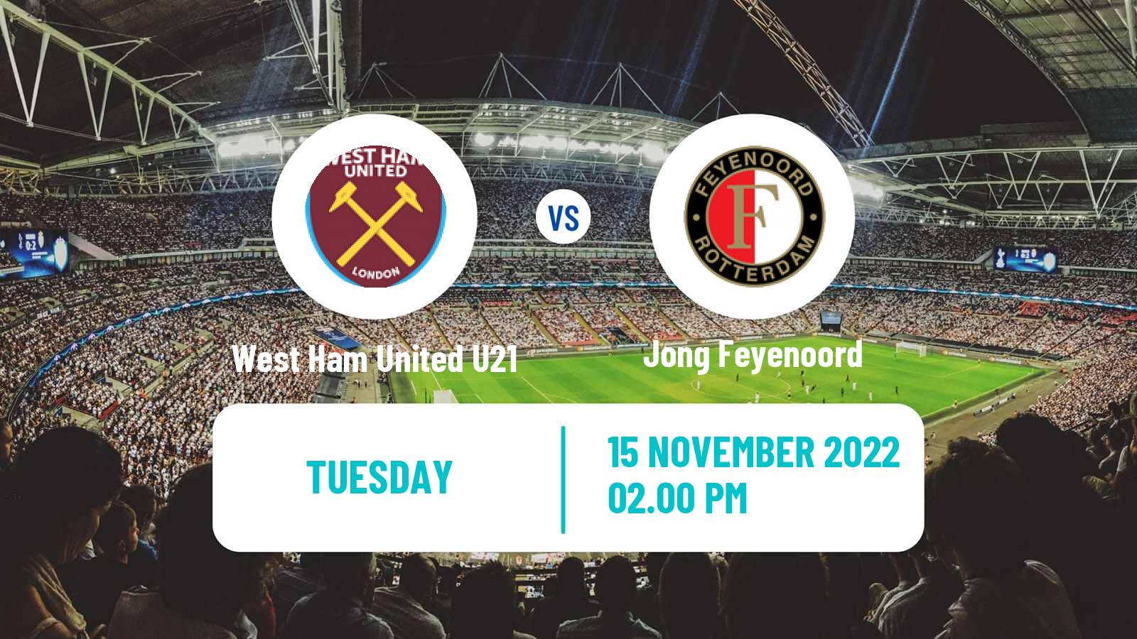 Soccer English Premier League International Cup West Ham United U21 - Jong Feyenoord