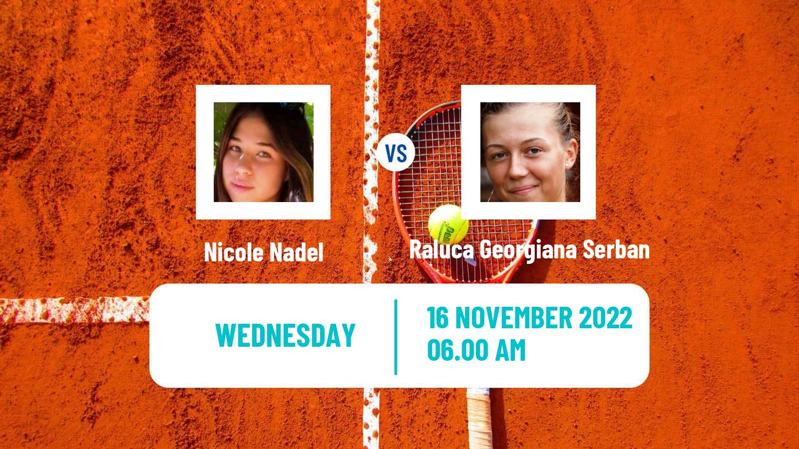 Tennis ITF Tournaments Nicole Nadel - Raluca Georgiana Serban