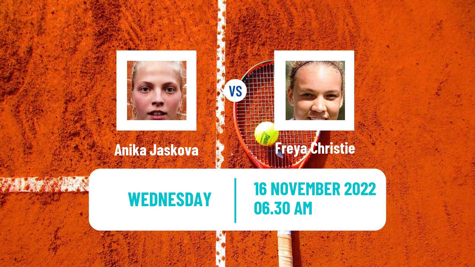 Tennis ITF Tournaments Anika Jaskova - Freya Christie