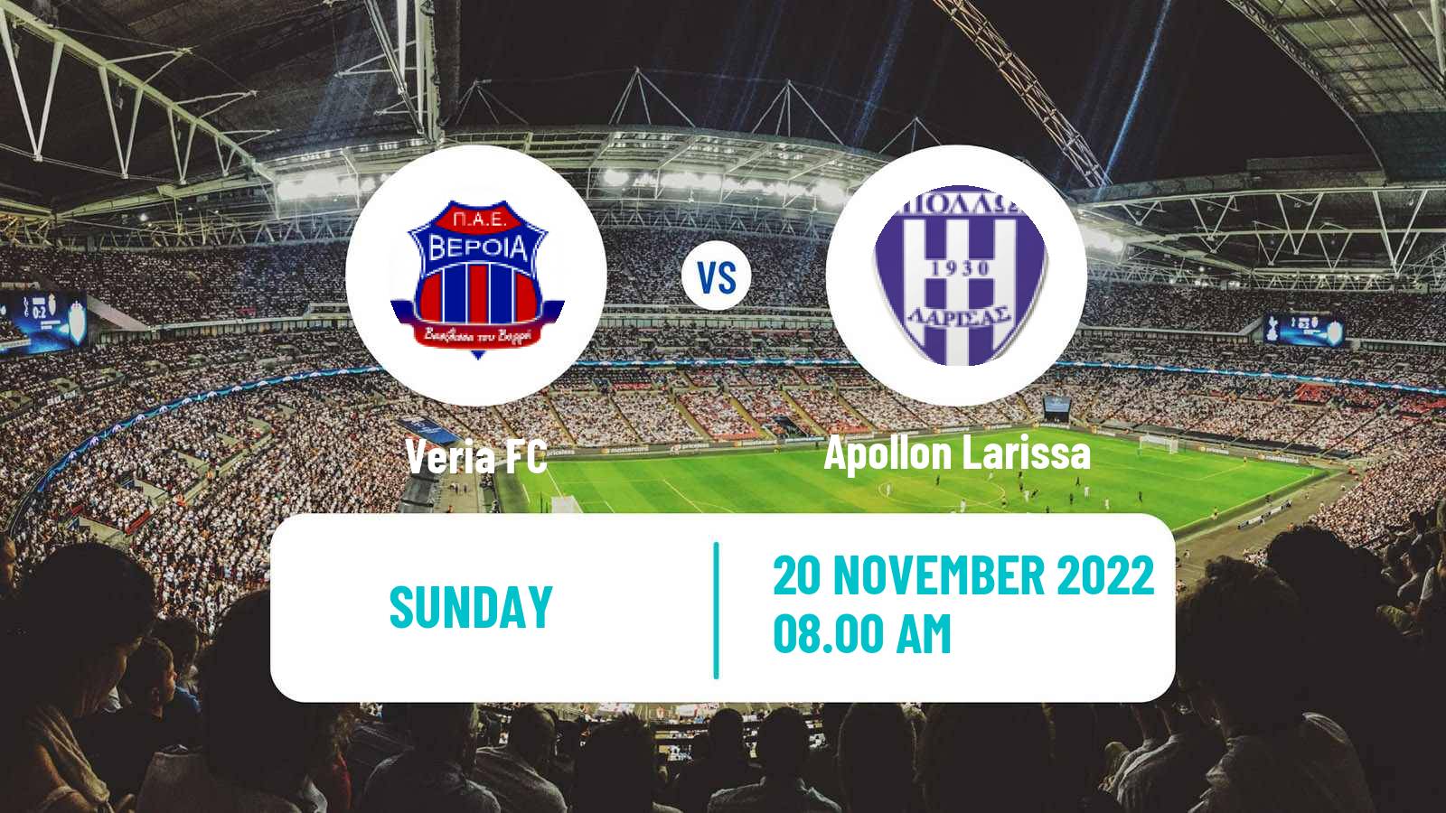 Soccer Greek Super League 2 Veria - Apollon Larissa