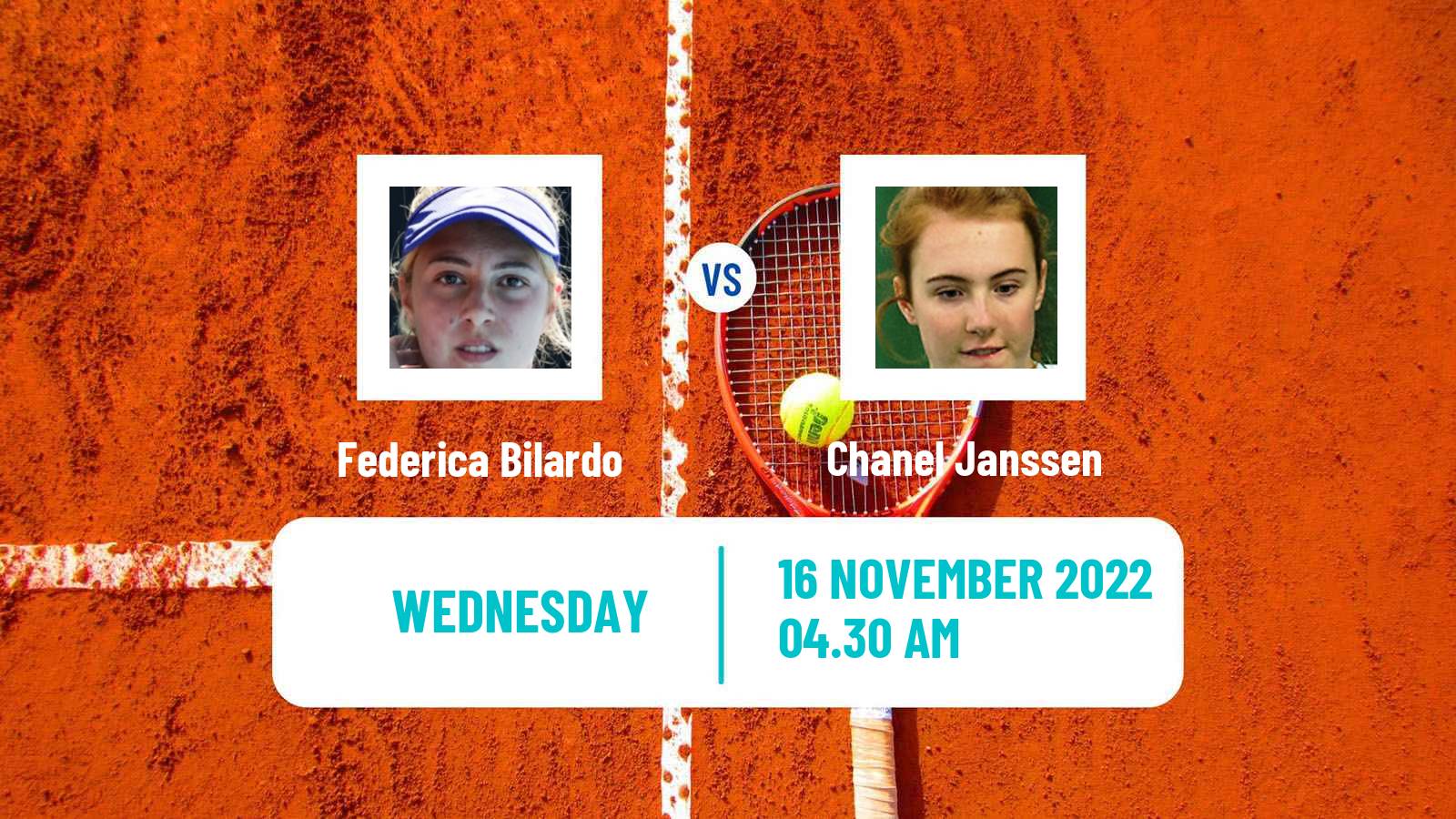 Tennis ITF Tournaments Federica Bilardo - Chanel Janssen