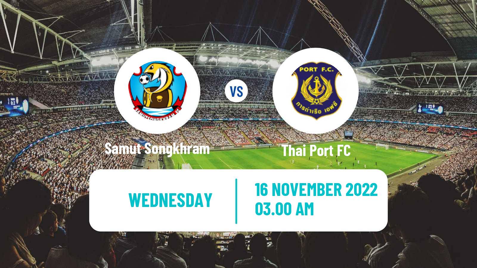 Soccer Thai League Cup Samut Songkhram - Thai Port