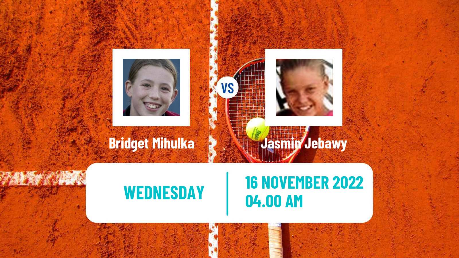 Tennis ITF Tournaments Bridget Mihulka - Jasmin Jebawy