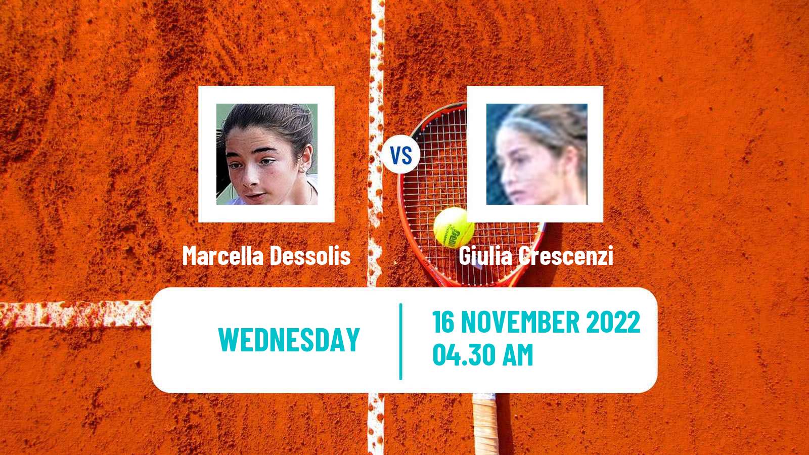 Tennis ITF Tournaments Marcella Dessolis - Giulia Crescenzi