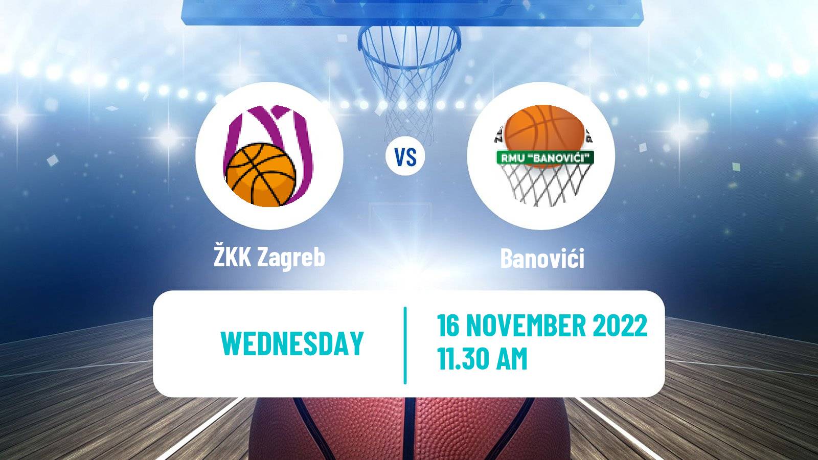 Basketball WABA League Zagreb - Banovići