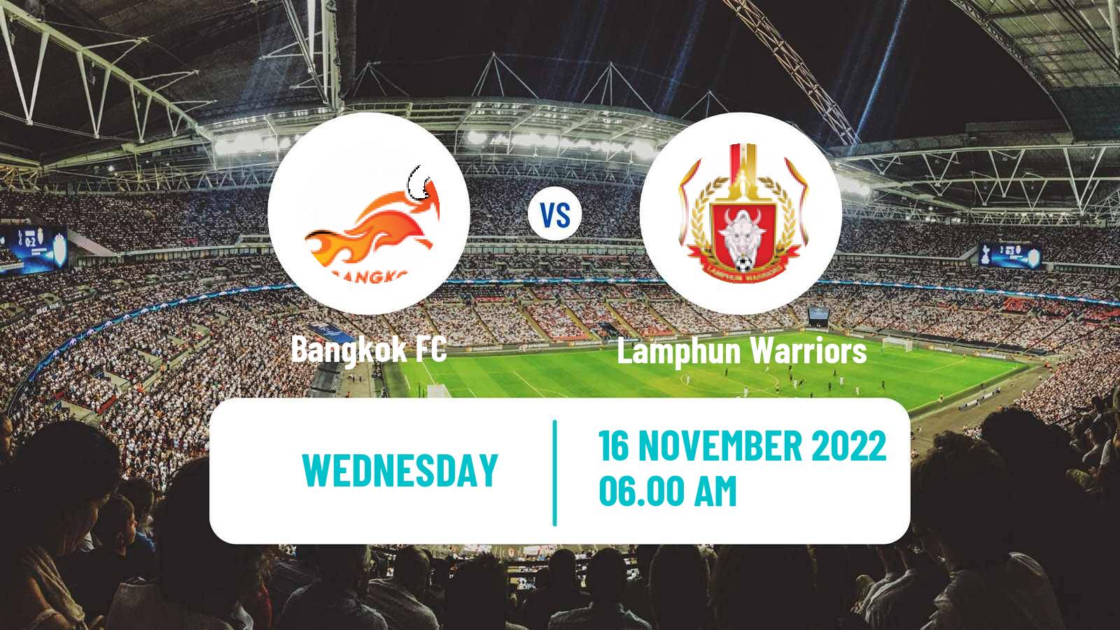 Soccer Thai League Cup Bangkok FC - Lamphun Warriors