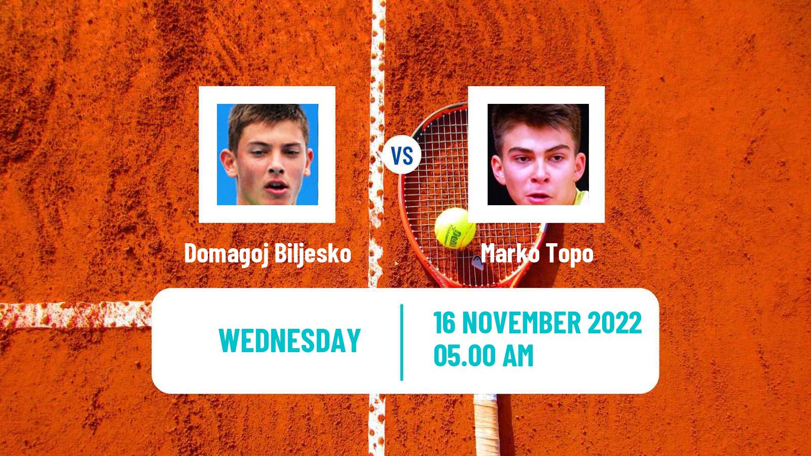 Tennis ITF Tournaments Domagoj Biljesko - Marko Topo