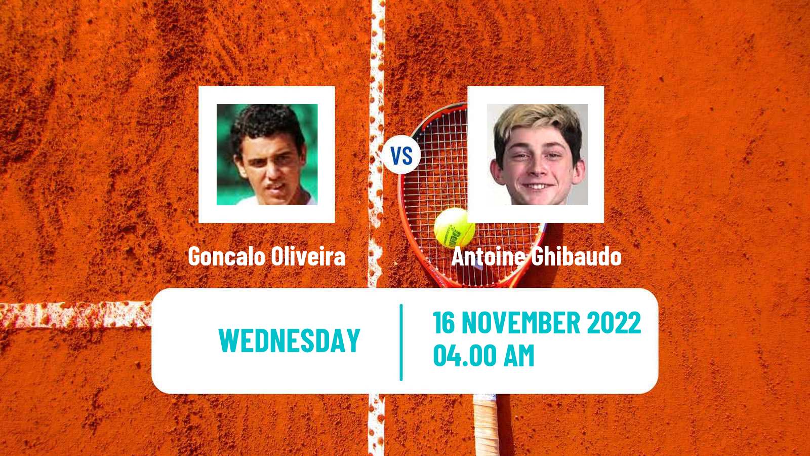 Tennis ITF Tournaments Goncalo Oliveira - Antoine Ghibaudo