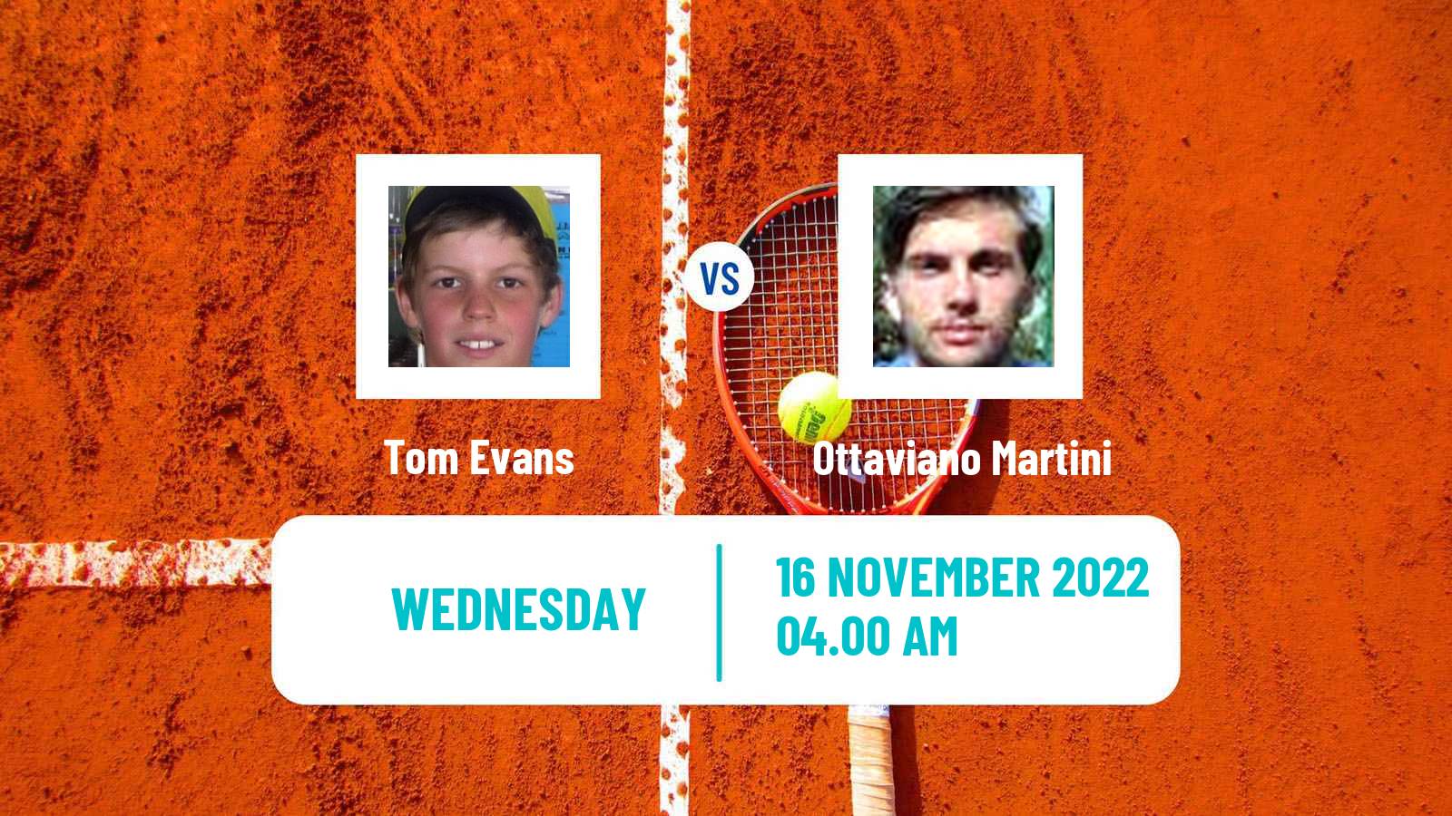 Tennis ITF Tournaments Tom Evans - Ottaviano Martini