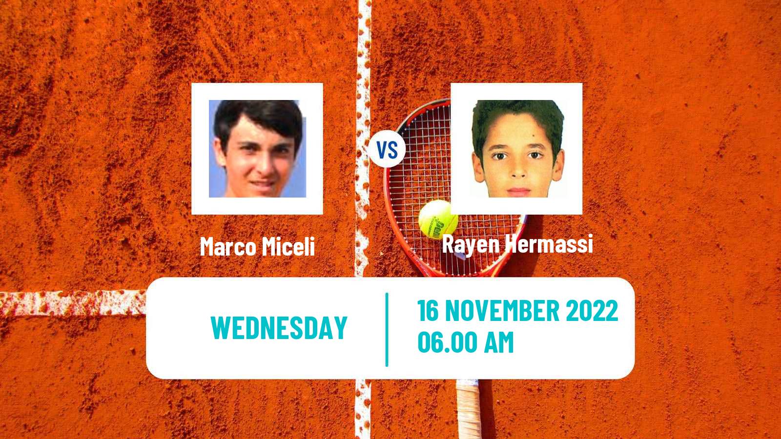 Tennis ITF Tournaments Marco Miceli - Rayen Hermassi