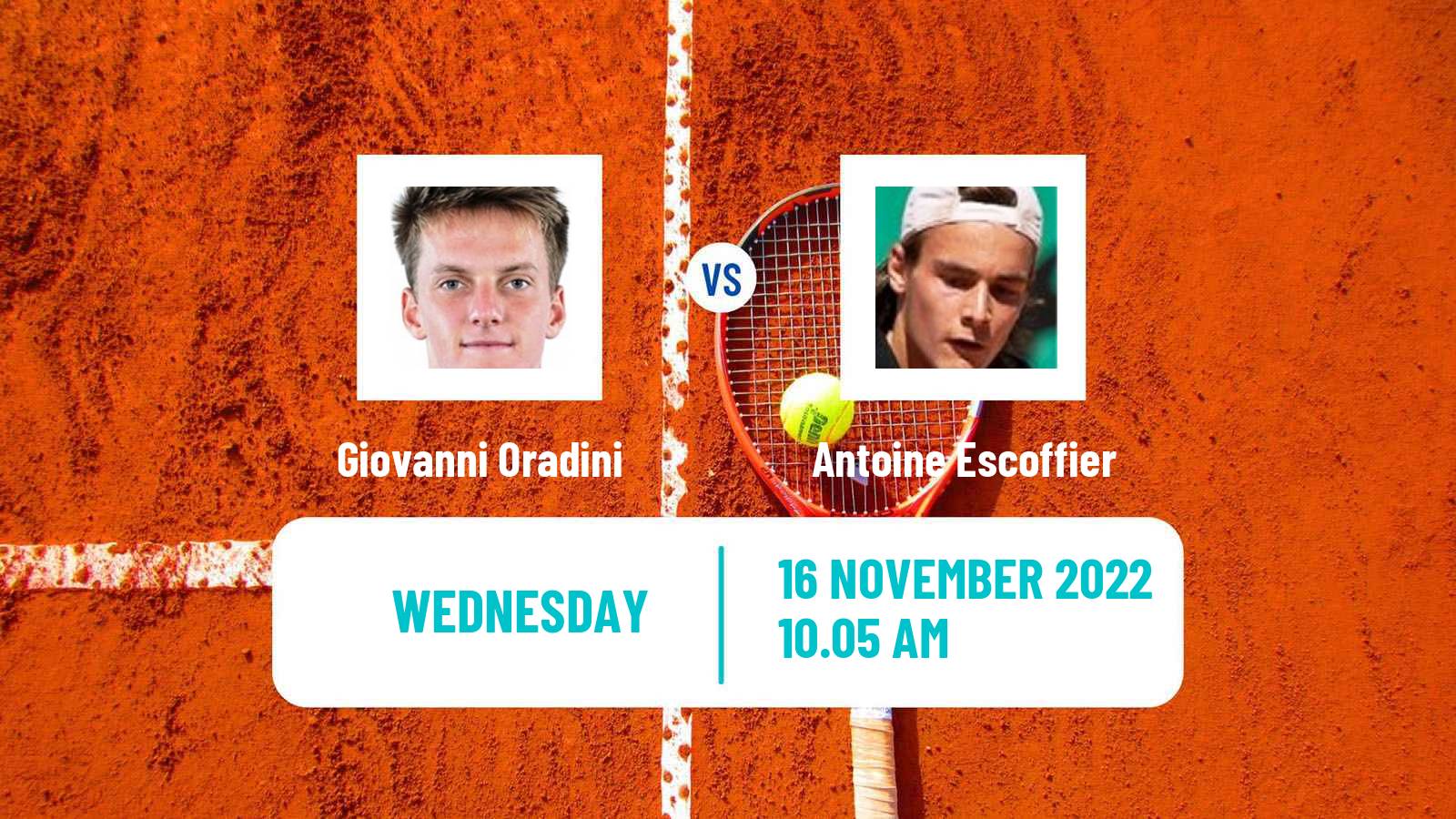 Tennis ATP Challenger Giovanni Oradini - Antoine Escoffier