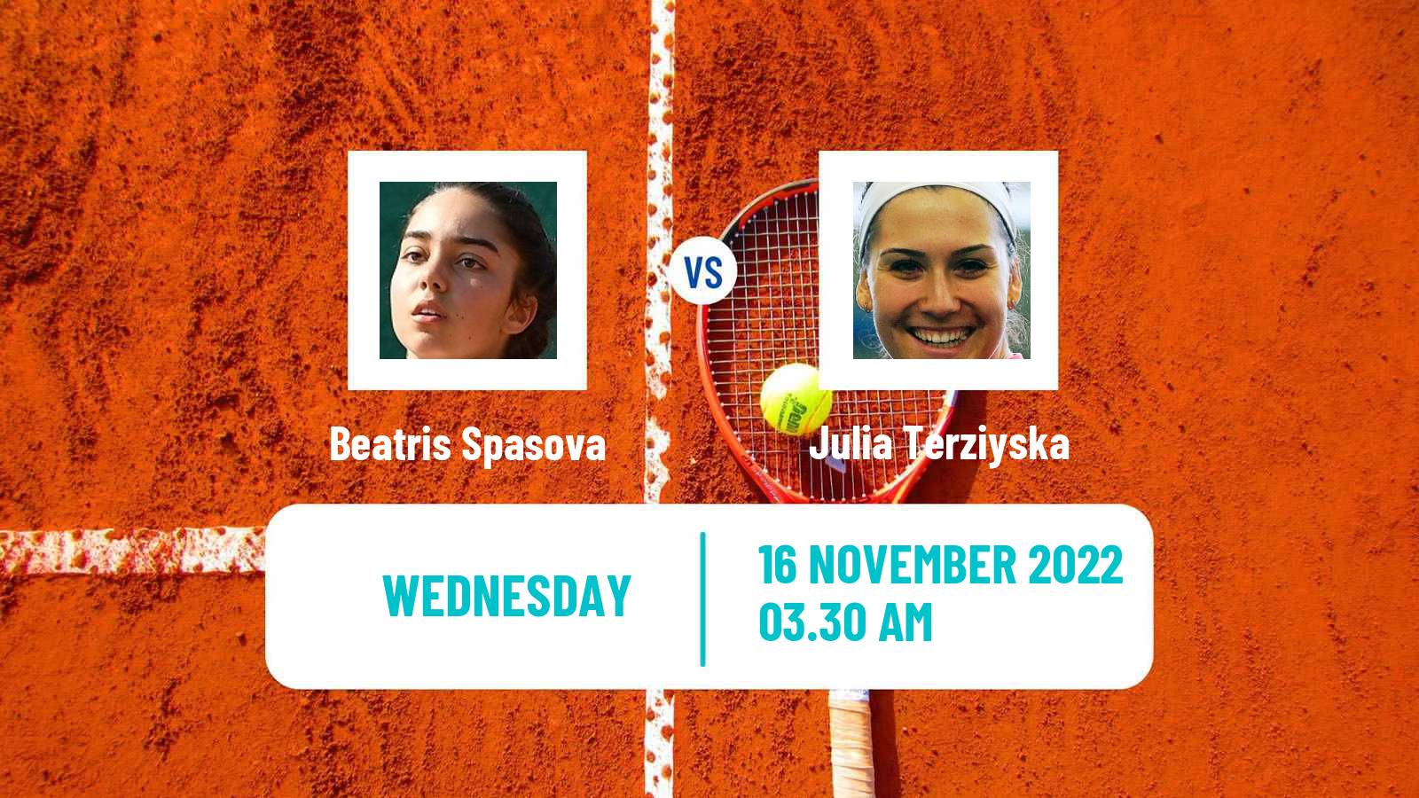Tennis ITF Tournaments Beatris Spasova - Julia Terziyska