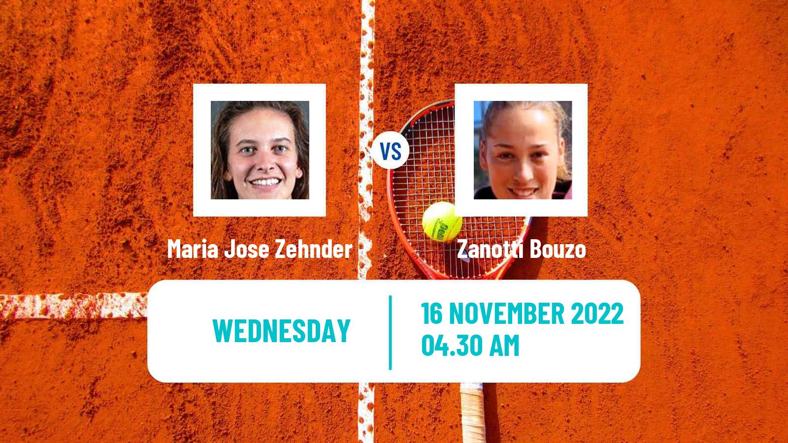 Tennis ITF Tournaments Maria Jose Zehnder - Zanotti Bouzo