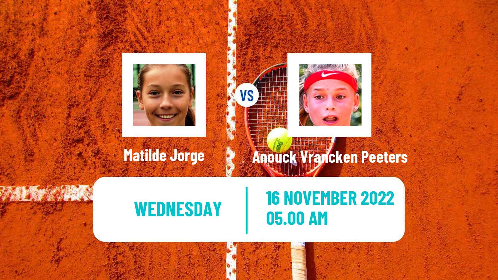 Tennis ITF Tournaments Matilde Jorge - Anouck Vrancken Peeters