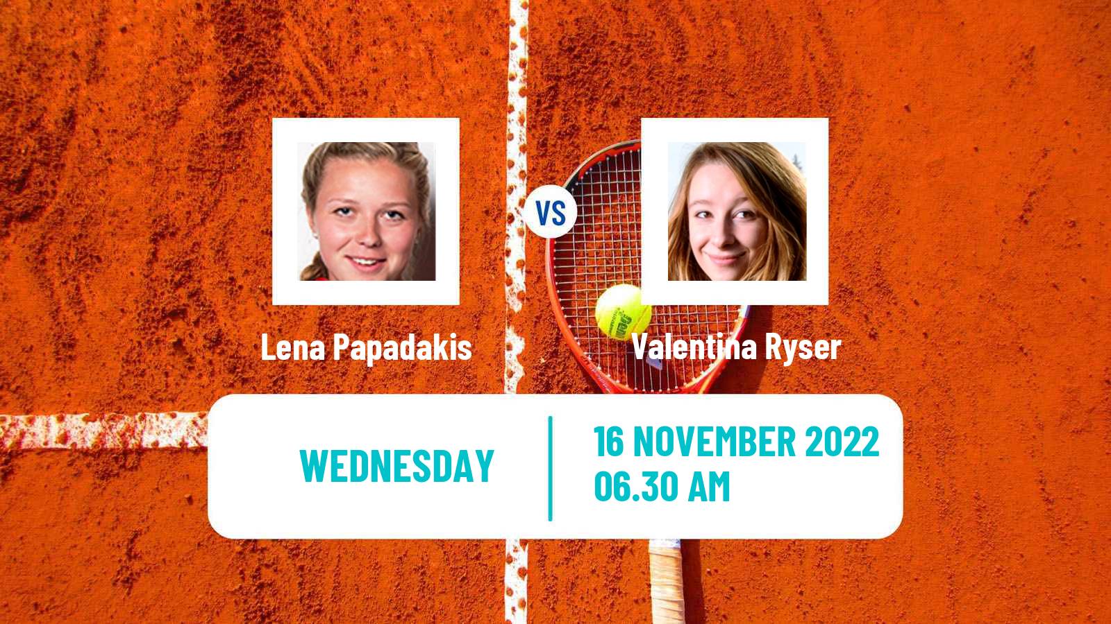Tennis ITF Tournaments Lena Papadakis - Valentina Ryser