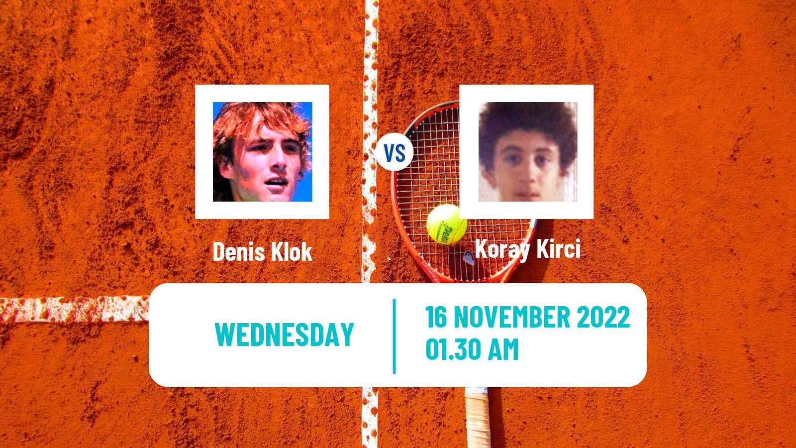 Tennis ITF Tournaments Denis Klok - Koray Kirci