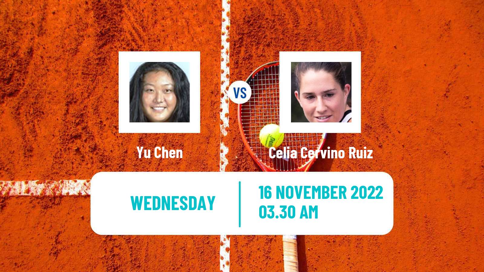 Tennis ITF Tournaments Yu Chen - Celia Cervino Ruiz