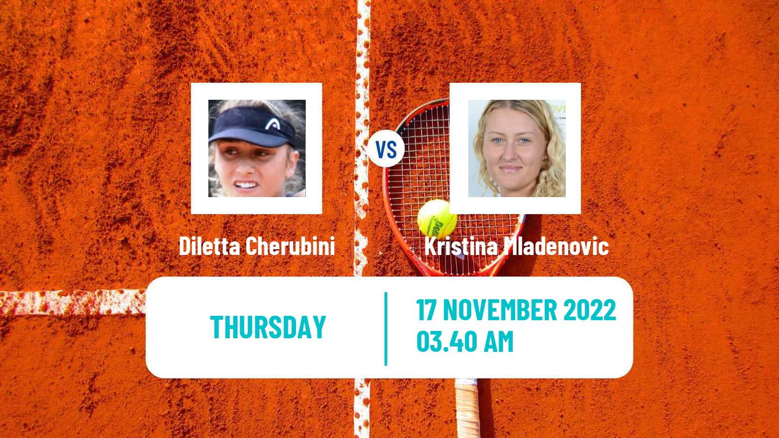 Tennis ITF Tournaments Diletta Cherubini - Kristina Mladenovic
