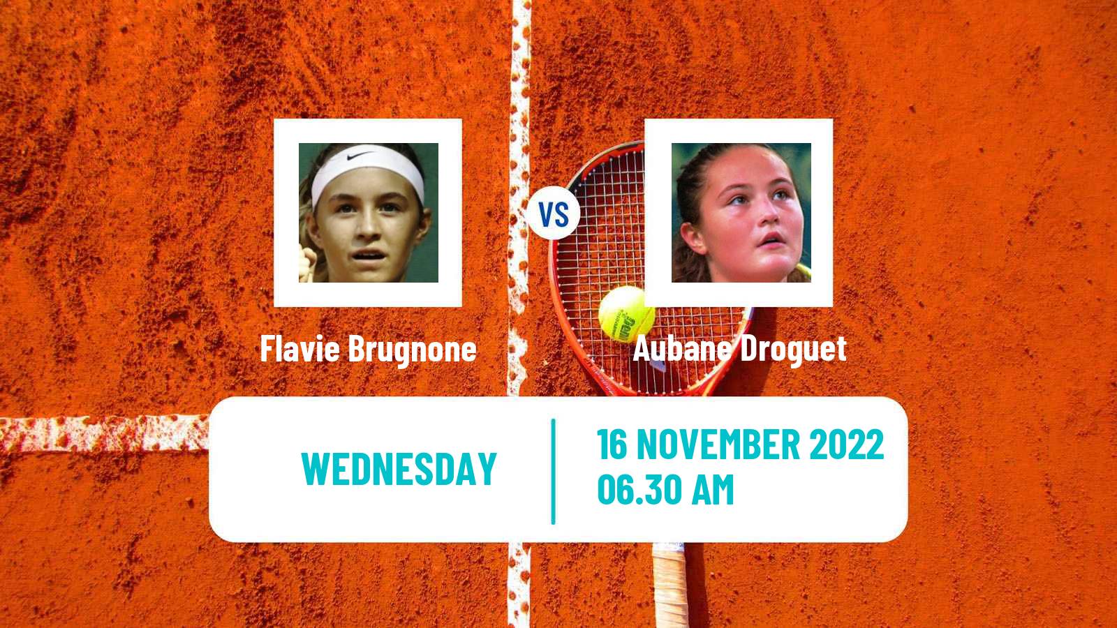 Tennis ITF Tournaments Flavie Brugnone - Aubane Droguet
