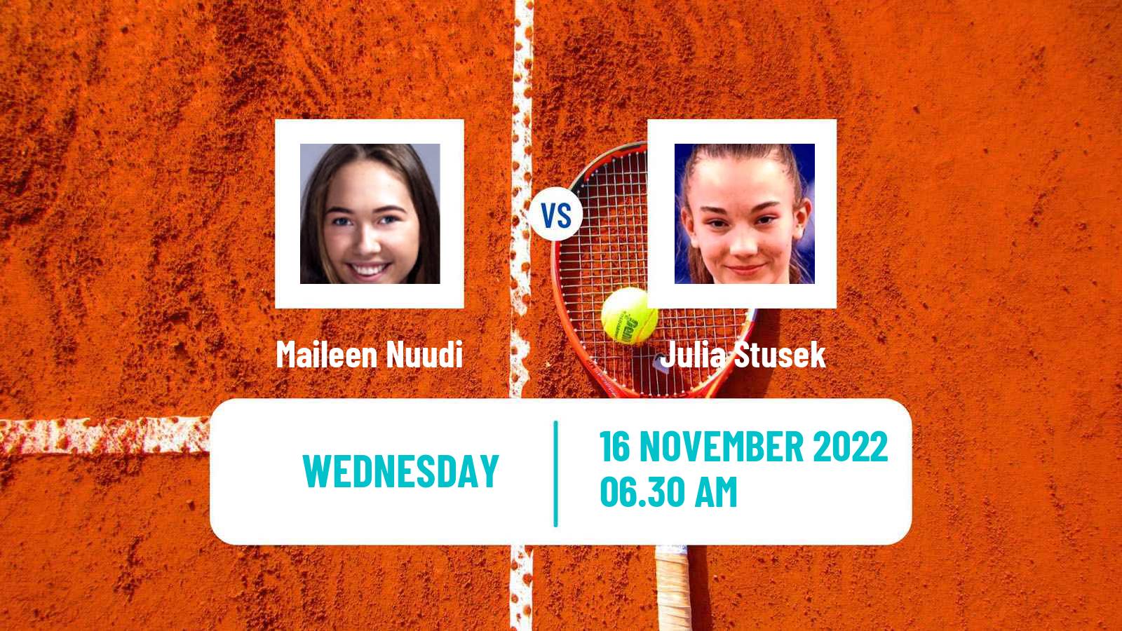 Tennis ITF Tournaments Maileen Nuudi - Julia Stusek