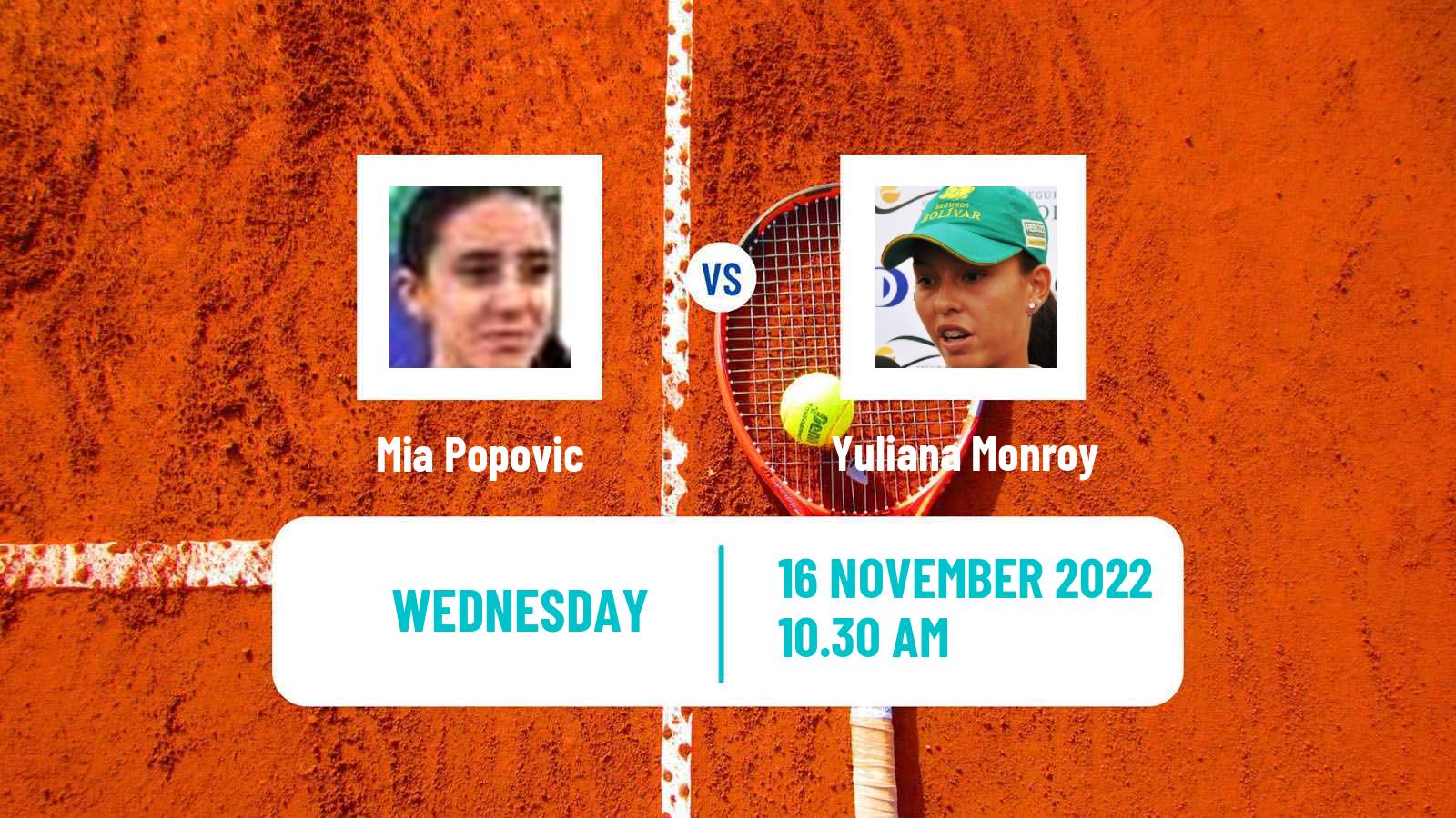 Tennis ITF Tournaments Mia Popovic - Yuliana Monroy