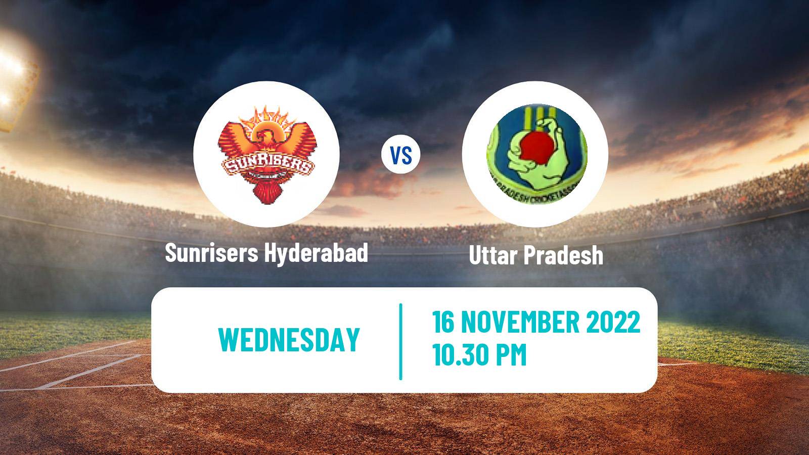 Cricket Vijay Hazare Trophy Sunrisers Hyderabad - Uttar Pradesh